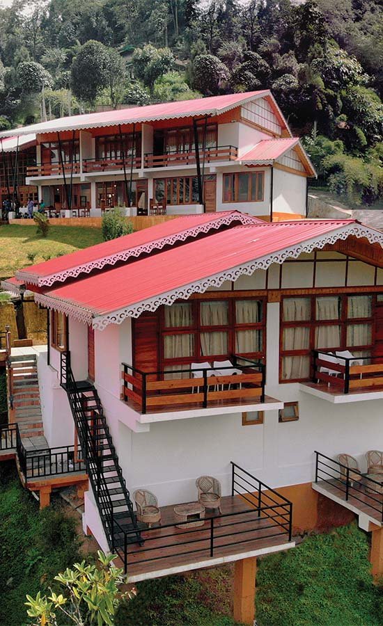 Hillside cottages at Kaya Gantavya Resort & Spa, Pelling