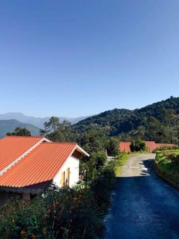 Kaya Gantavya Resort & Spa, resort driveway mountains, Pelling, Sikkim