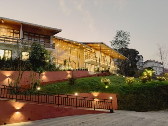 Kaya Gantavya Resort & Spa, resort lawn evening, Pelling, Sikkim