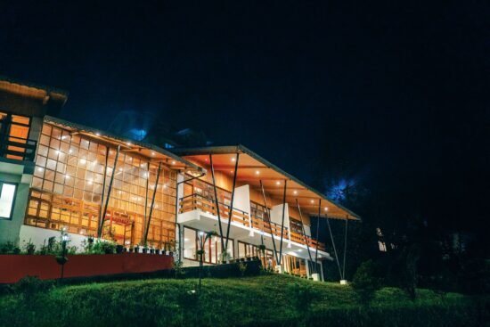 Kaya Gantavya Resort & Spa, resort night exterior, Pelling, Sikkim