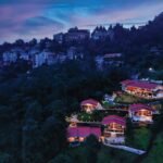 Kaya Gantavya Resort & Spa, resort Pelling aerial dusk