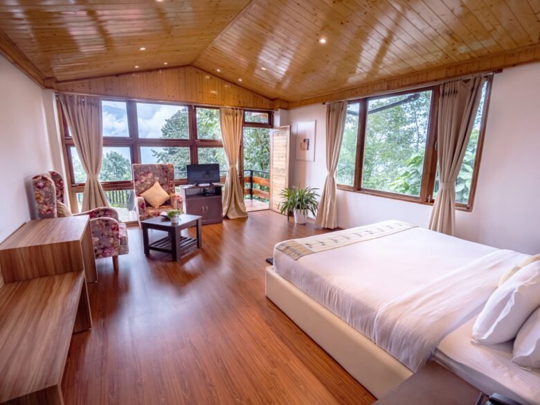 Kaya Gantavya Resort & Spa, room mountain view windows, Pelling, Sikkim