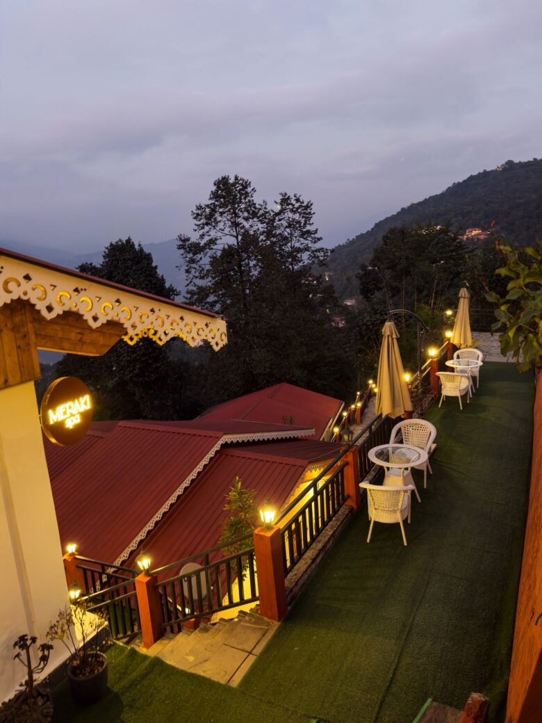 Kaya Gantavya Resort & Spa, terrace dusk seating, Pelling, Sikkim